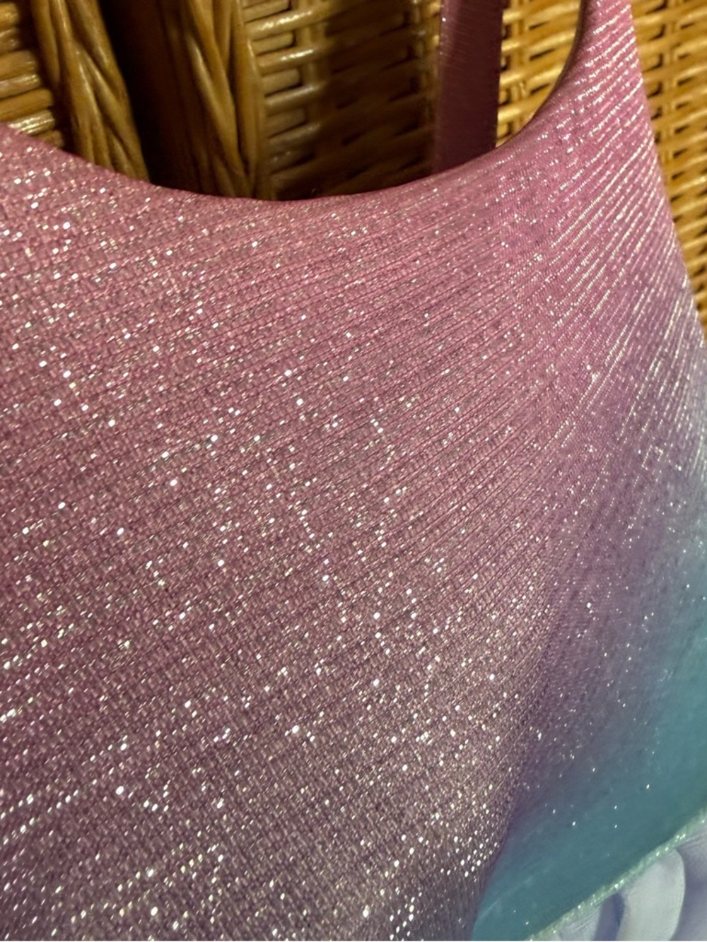 Zunie Sparkle Ombre Tulle Dress in Pink & Blue - Picture 4 of 6